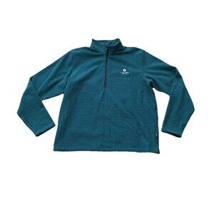 Wind Creek Hotel Casino Pullover Sweater Quarter-Zip Teal Green Size 2XL